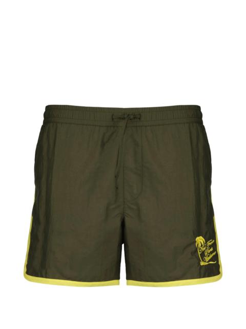 Drôle de Monsieur Drole De Monsieur Short De Bain Palmiers En Nylon Kaki