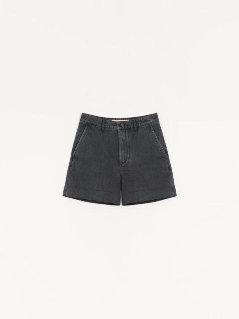 Valentino VALENTINO CUFFED DENIM BERMUDA SHORTS WITH VGOLD