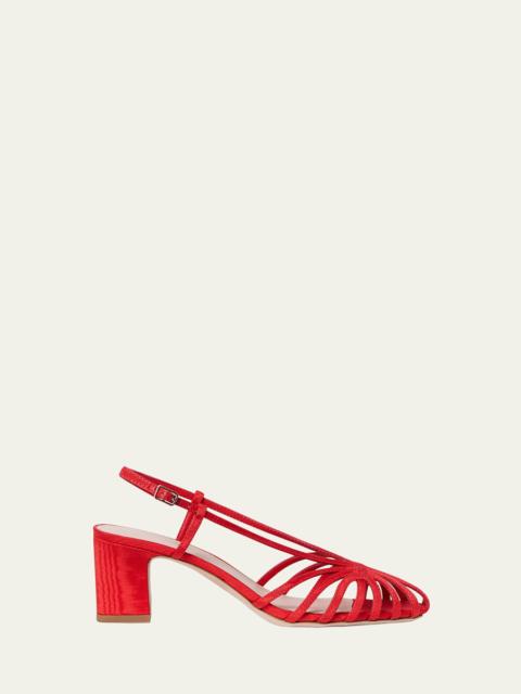 LOEFFLER RANDALL Priscilla Lattice Sling-Back Block-Heel Sandals