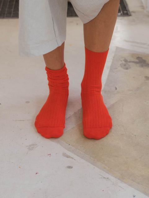 BASERANGE Rib Overankle Socks - Organic Cotton Rib