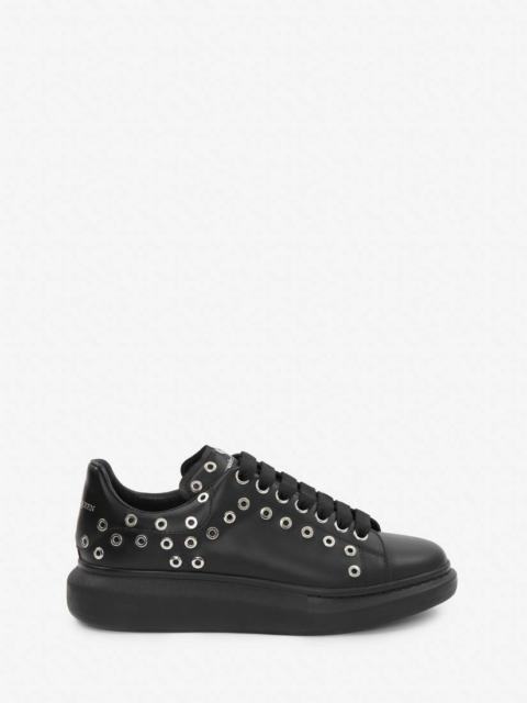 Alexander McQueen Men's Oversized Sneaker in Black/silver