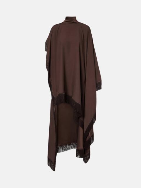Taller Marmo New Age fringed asymmetric satin kaftan