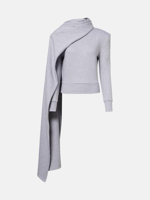 MAGDA BUTRYM Scarf-detail cotton-blend sweatshirt