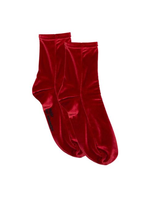Noir Kei Ninomiya Black Velour Socks