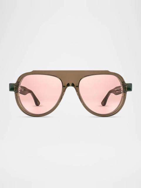THIERRY LASRY Clandesty 57MM Aviator Sunglasses
