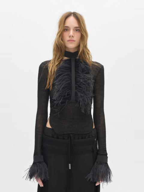 Ann Demeulemeester Vaya Cuffs With Frisee Feather