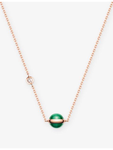 Piaget Possession 18ct Rose-Gold, Malachite And 0.05ct Diamond Necklace