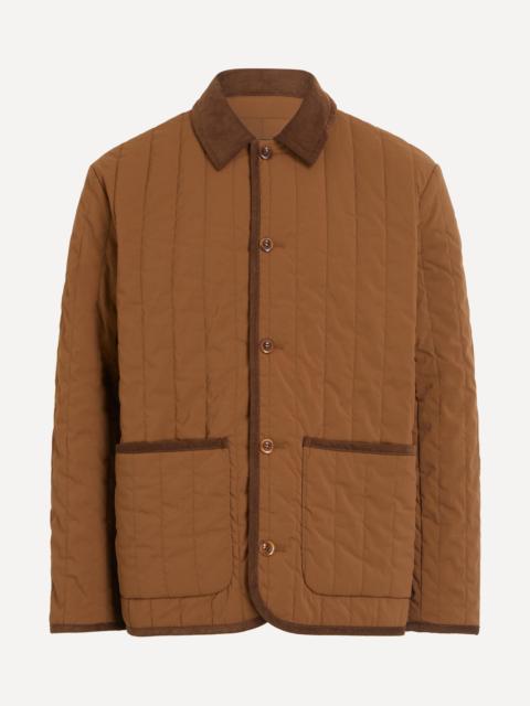 A.P.C. Leone Chestnut Brown Quilted Jacket