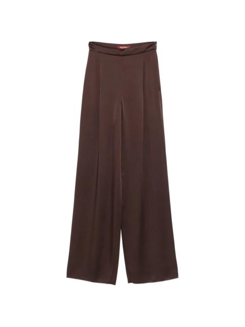 Max Mara Studio Max Mara Studio Satin-finish Wide-leg Trousers