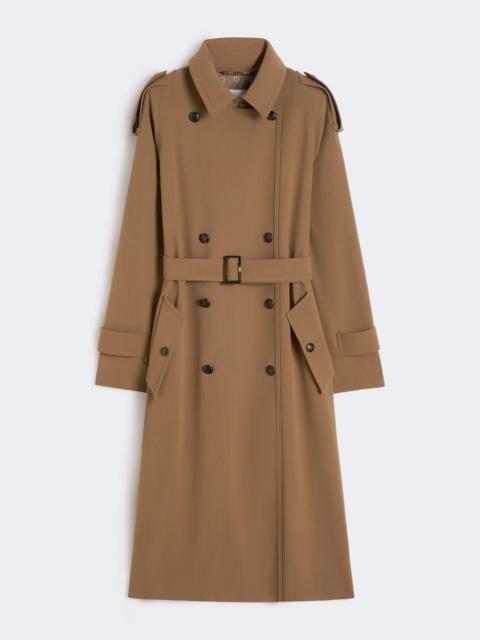 Max Mara Water-repellent wool gabardine trench coat - BROWN