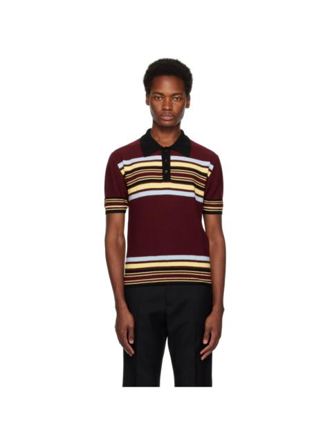 WALES BONNER Burgundy Wander Polo