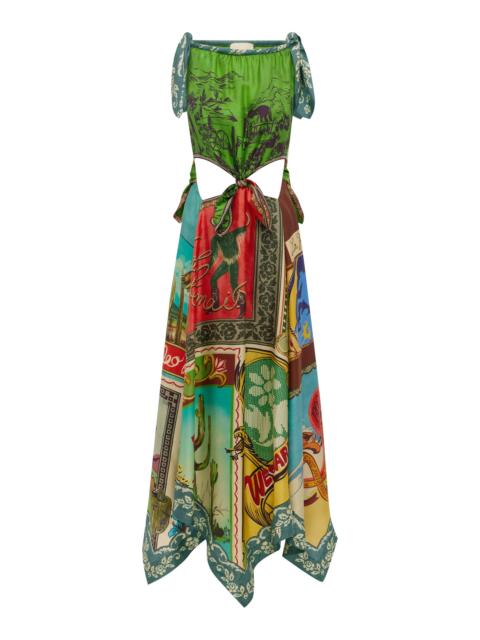 ALÉMAIS Ace Silk Scarf Dress