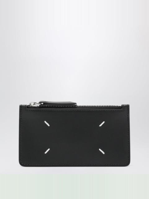 Maison Margiela Black Four Stitches Zip Card Holder