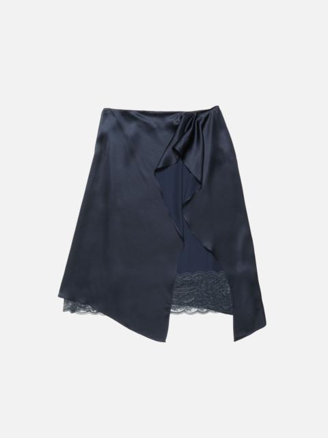 Acne Studios Layered silk skirt - Navy blue