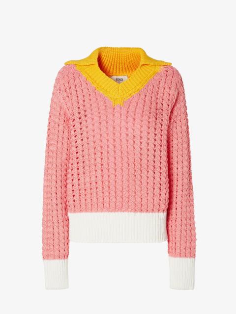 FENDI Sweater Pink cotton sweater