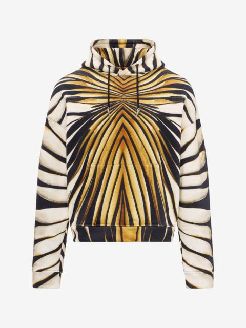 Roberto Cavalli Ray Of Gold Print Cotton  Sweatshirt