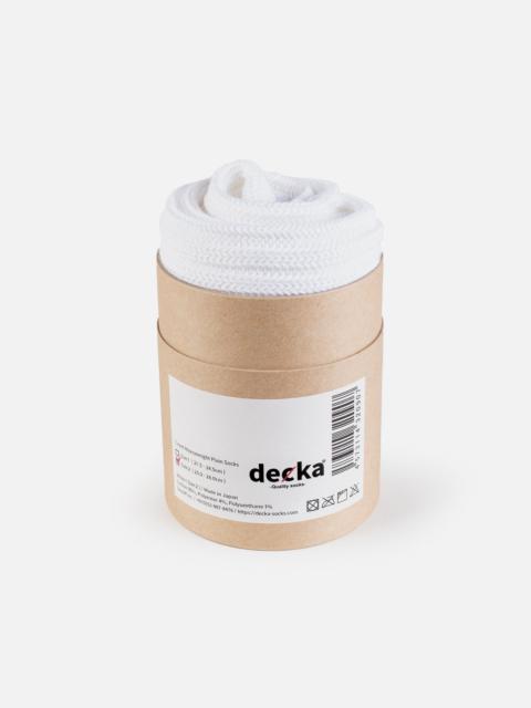 DEC-CAS-WHT Decka Cased Heavyweight Plain Socks - White