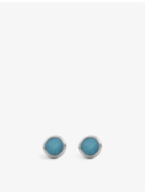 MONICA VINADER Siren Mini Gem recycled 18ct sterling-silver and turquoise stud earrings