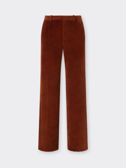 Ferrari Ribbed Velvet Trousers with Tie-Dye Effect