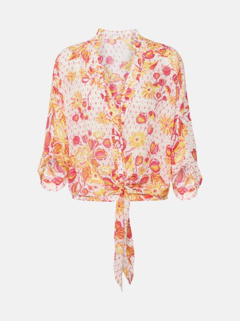 Poupette St Barth Azia floral shirt