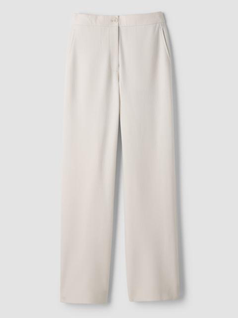 EILEEN FISHER Felted Wool Jersey Full-Length Straight Trouser in Regenerative Wool
