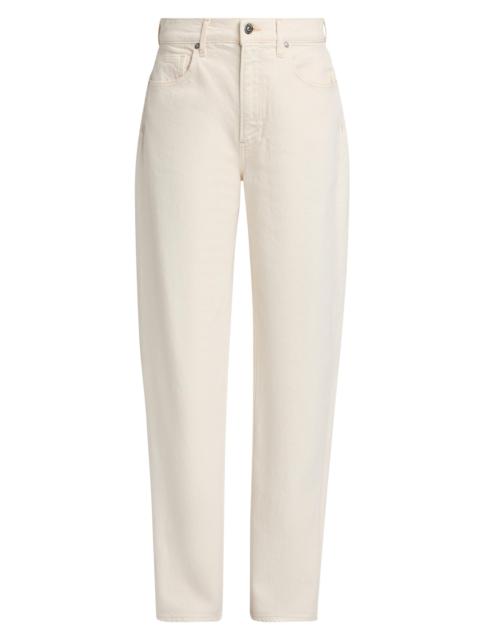 VERONICA BEARD Women's Harley Arc Leg High-Rise Jeans - Ecru