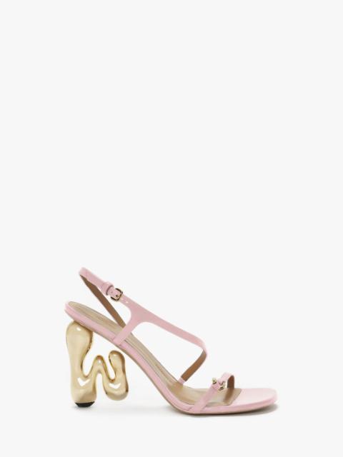 JW Anderson JW BUBBLE HEEL LEATHER SANDALS