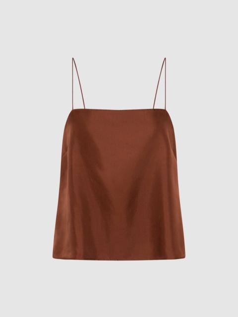 ST. AGNI 90s Silk Twill Cami - Brick