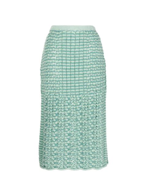 MARCO RAMBALDI melange-effect cable-knit skirt