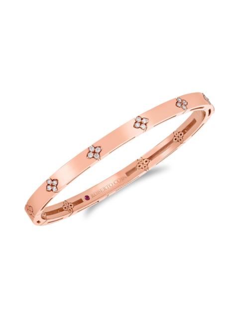 ROBERTO COIN Women's Love In Verona 18K Rose Gold & 0.15 TCW Diamond Bangle Bracelet - Rose Gold