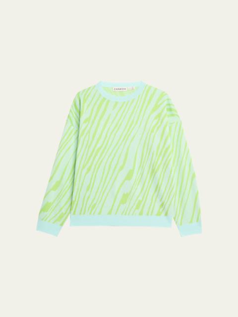 ZANKOV Caro Abstract Stripe Sweater