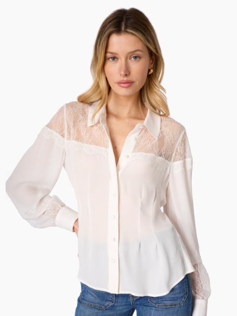CAMI NYC LUCENA SILK BLOUSE MACADAMIA
