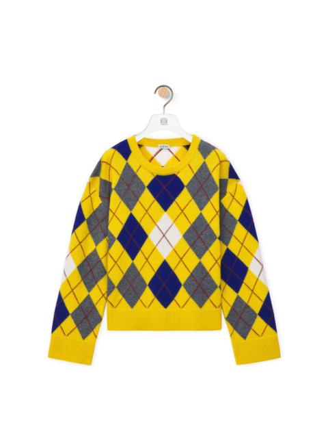 Argyle sweater in wool