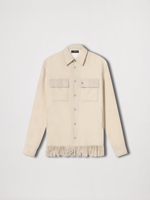 AMIRI BUTTON FRINGE PADDED OVERSHIRT
