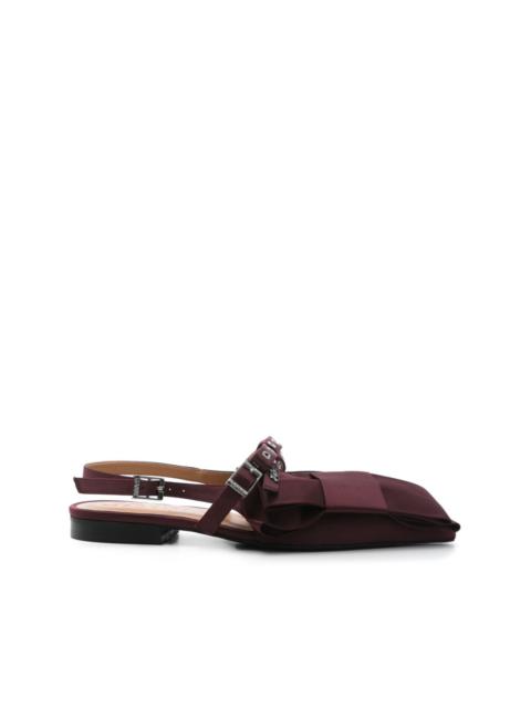 GANNI Big Bow ballerina shoes