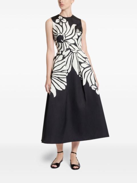 ELIE SAAB floral-print midi dress
