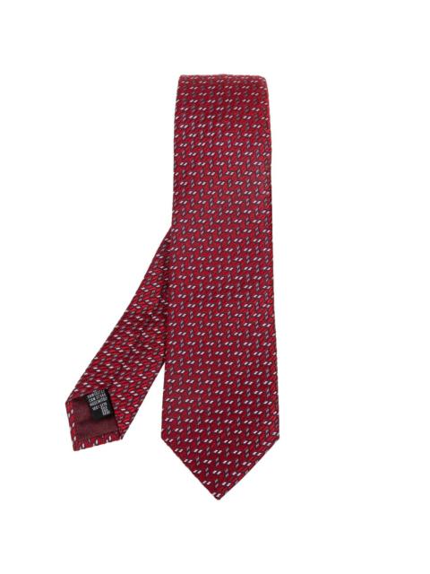 geometric-pattern print tie