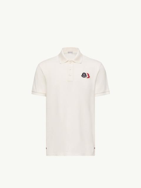 Moncler Logo Patch Cotton Piquet Polo Shirt