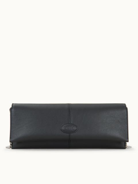 Tod's CLUTCH IN LEATHER MEDIUM - BLACK