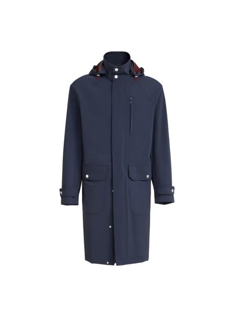 Brunello Cucinelli Bonded nylon unlined parka with detachable hood