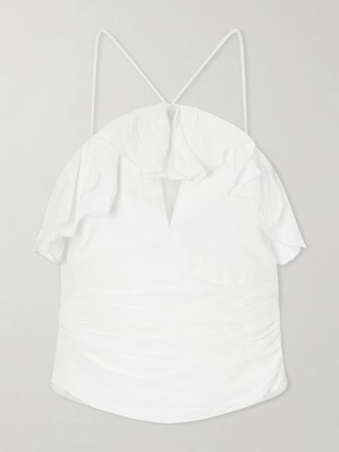 Isabel Marant Étoile Djimia Ruffled Cotton-blend Tank