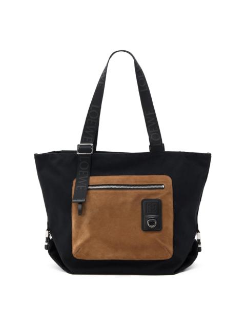 Loewe Men's Flex Zipped Tote Bag - Black Dark Gold