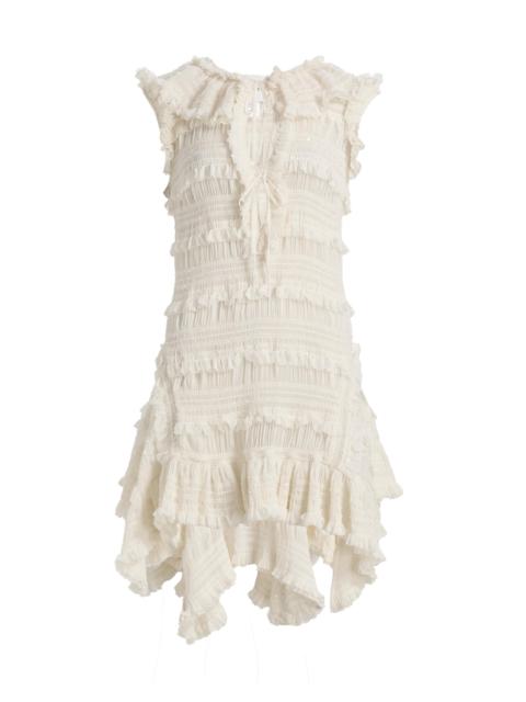 AKNVAS Women's Nora Ruffled Shift Minidress - Cream