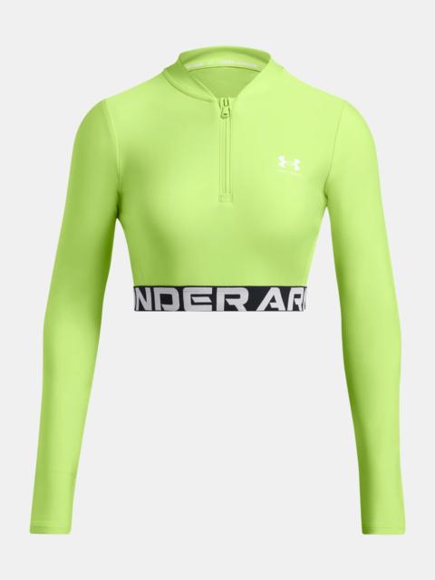Women's HeatGear® Rib ¼ Zip Long Sleeve