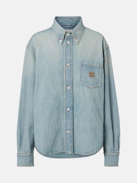 Miu Miu Logo chambray shirt
