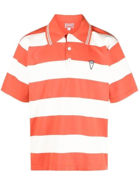 KENZO logo-print striped polo shirt