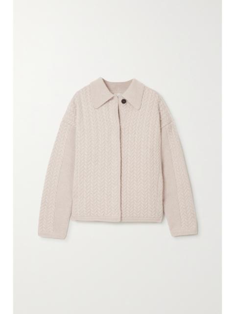 LE KASHA Bilbao Cable-knit Cashmere Cardigan