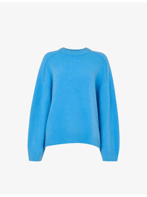 WHISTLES Round-Neck Exposed-Seam Wool-Blend Jumper