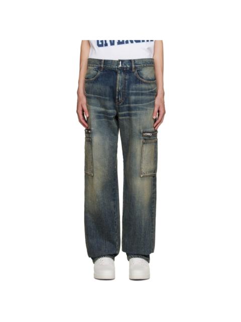 Givenchy Blue Zip Jeans
