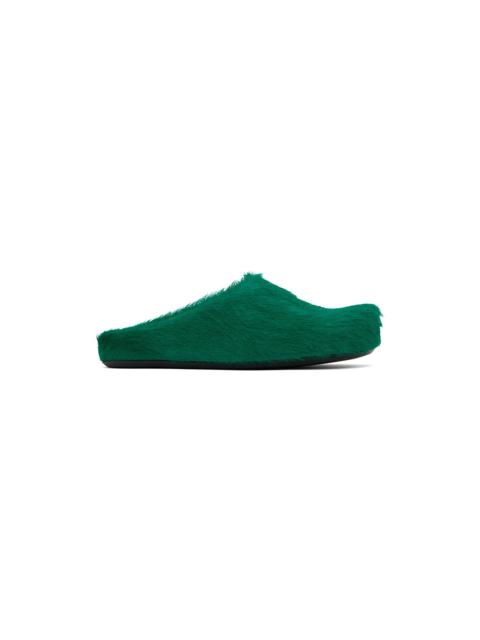 Marni Green Fussbett Sabot Slip-On Loafers